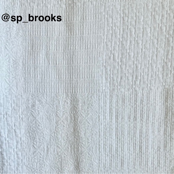 🎁Piscatextil Throw Blanket - White Multi Textured Squares - 100% Cotton - Picture 5 of 10